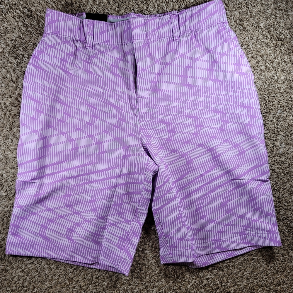 Under Armour UA Links Printed 9" Golf  Shorts Women's Size 2 Purple NWT